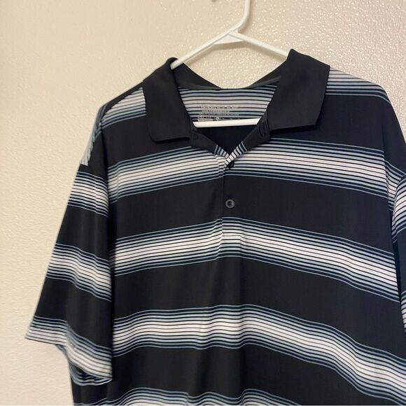 Nike Men’s Dri-FIT tour performing Polo shirt black stripe XL - Picture 3 of 10